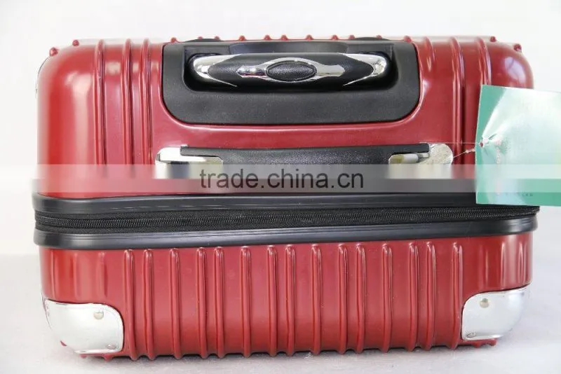 Shinny vertical bar ABS+PC fashion trolley luggage