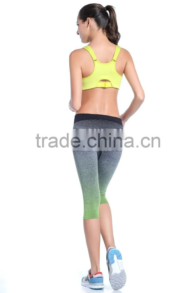 Women bady shaper pants,female slimming sport short pants, The gradient color pants WA22
