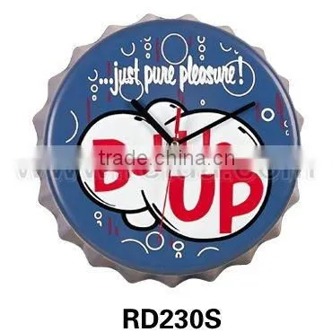 beer cover wall clock,plastic wall clock,reida clock