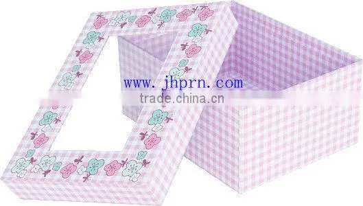 flower printed cupcake box with beautiful window