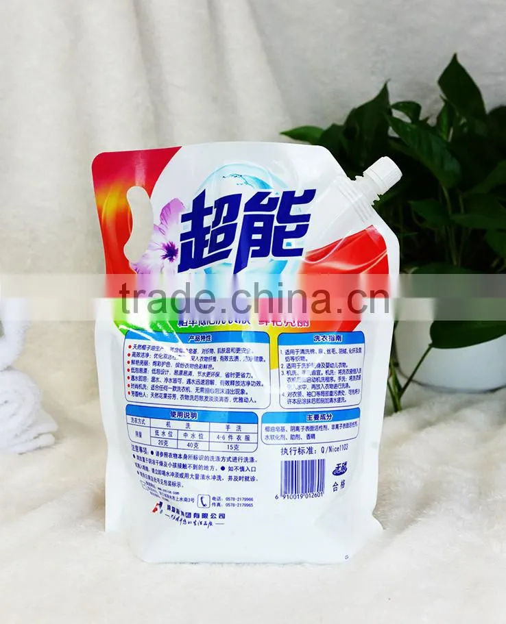 Hot selling Laundry Liquid Spout Pouch with great price