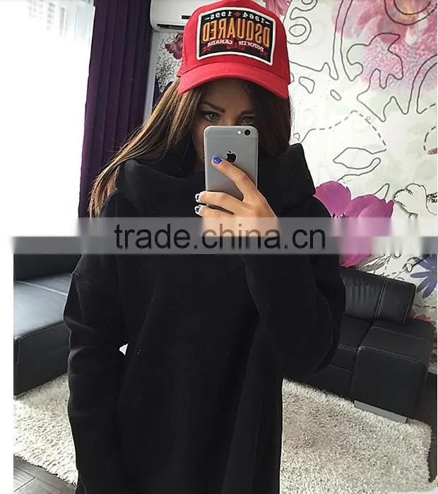 2016 New Arrival Women Winter Hoodies Scarf Collar Long Sleeve Fashion Casual Style Autumn Sweatshirts