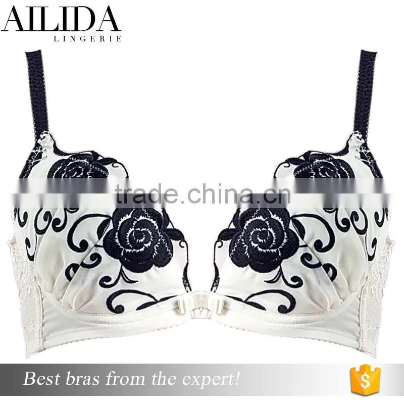 Ailida Women's Embroidery Bras Set Lace Lingerie Bra and Panties