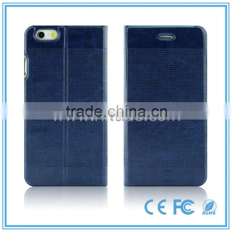 Professional Manufacture Waterproof Leather For Iphone 6 Case With Magnet