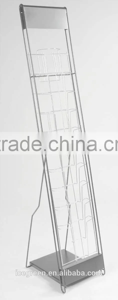 Steel Portable Literature Stand with 10 Pockets