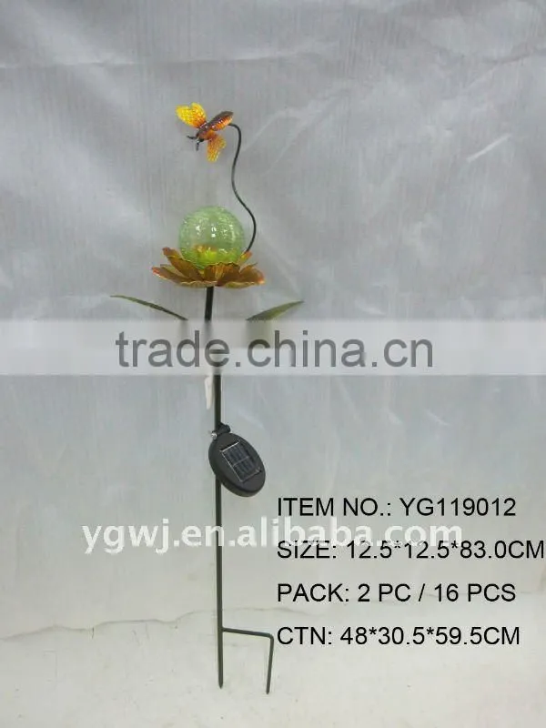 decorative metal butterfly solar garden decoration light
