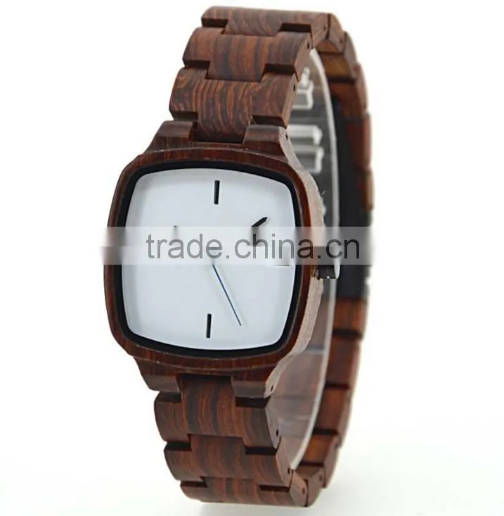 2016 High quality sandalwood quartz wooden watches for couple
