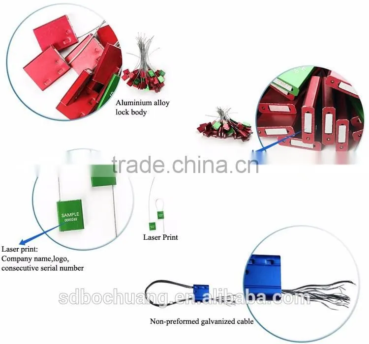 Metal Lock Head Gavanized Wire Cable Seal with 1.8mm Diameter