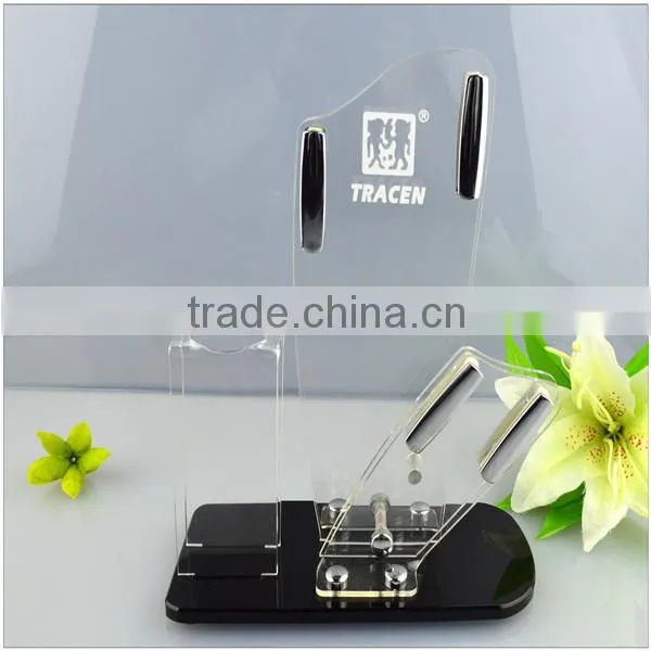 High transparent solid acrylic knife holder wholesale