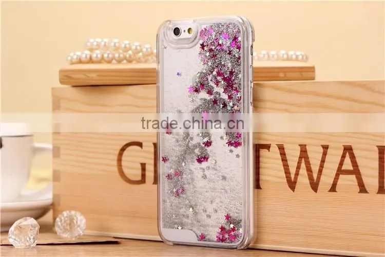 Glitter Stars Quicksand Design PC Case for IPhone 6 /6s /6 plus