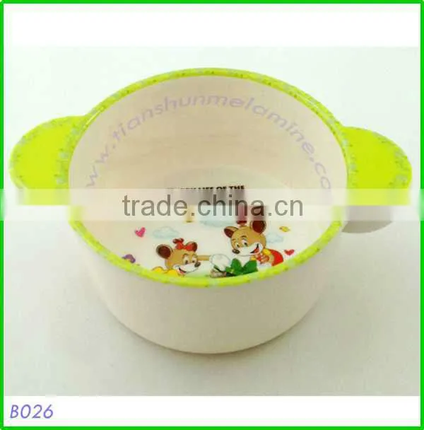18OZ plastic bowl with handles , children round bowl