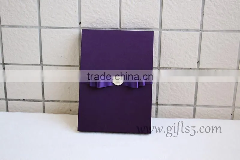 Luxury elegant purple wedding gift box wedding invitation box