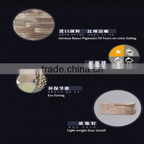 Artificial stone wall angle