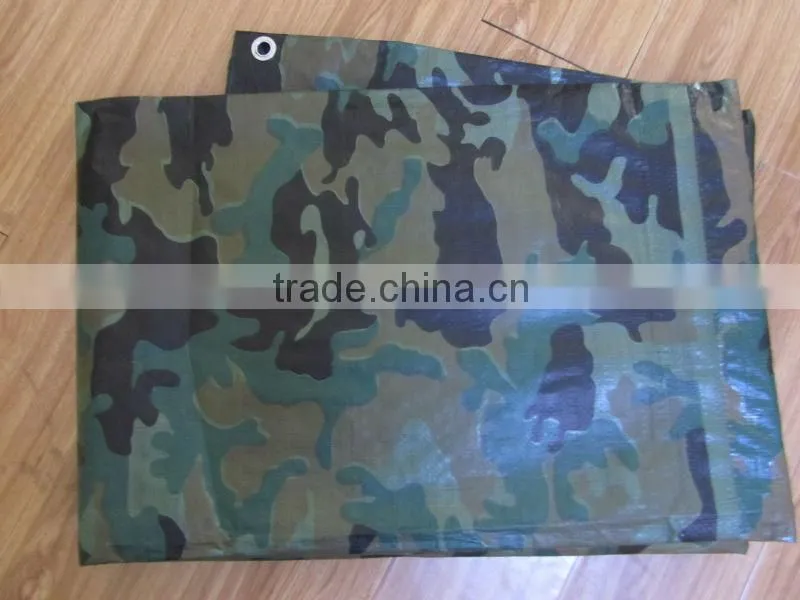 camouflage color pe tarpaulin fabric