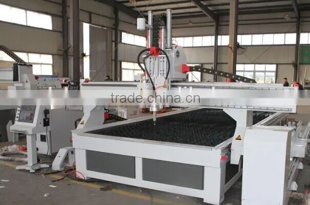 China 6m lengh Cutting copper/iron/galvan Plasma Machine with spindle do wood work and rotary device do metal tube cut