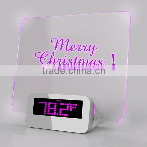 tablet led clock with temperature display