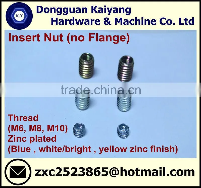 4 Prongs Tee Nut; T Nut (Half Threaded) for furniture; M5, M6, M8, M10