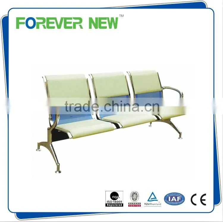 YXZ-038 3-seats waiting chair with leatheret cover