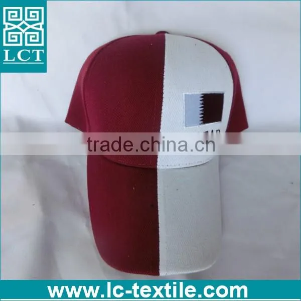 unique baseball cap with QATAR national flag embroidery
