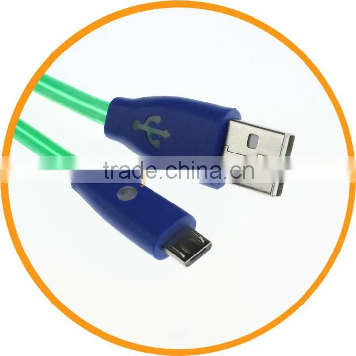 1M Colorful Micro USB LED Charging Cable for Samsung S5 S4 S3 from Dailyetech