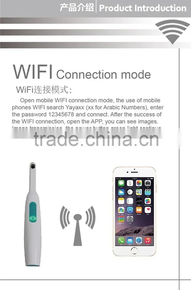 720P Wifi full hd dental intraoral dental intraoral camera wireless hidden camera