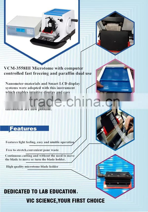 VCM-2508 III Biology Microtome with Computer Controlled Fast Freezing and Paraffin dual use
