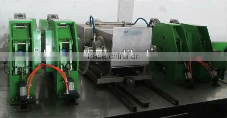 Rotary ultrasonic testing system for high speed tube testing directly in the production line