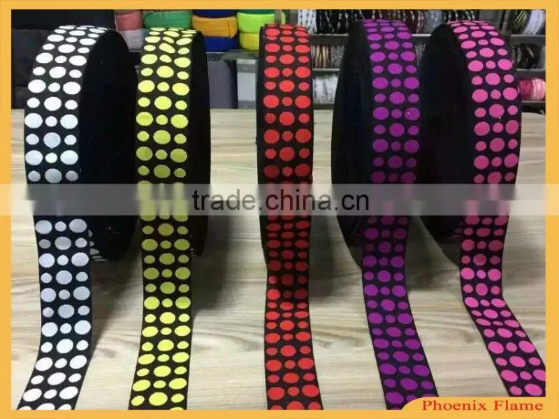 2016 flower printed vintge elastic tape for bubble dress