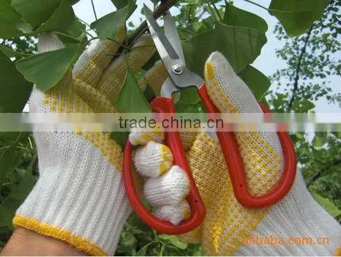 Standard Dot Men's Work Labor White Gloves Breathable Hand Dot White Cotton Knit Gloves Factory Knitted Working GLoves