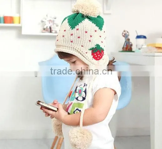 2013 Winter knitting strawberry baby hat
