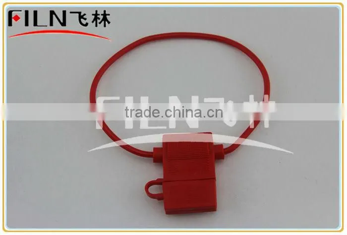 red rubber 20A in-line mini blade fuse holder 250VAC