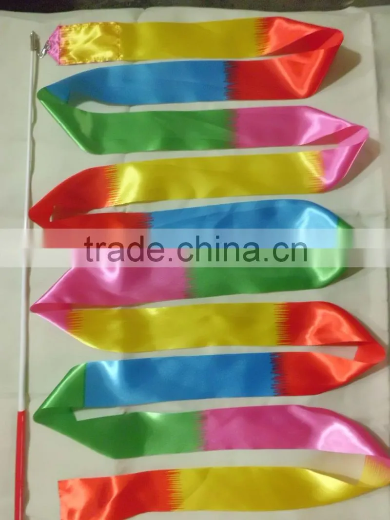 Rhythmic gymnastics equipment red color dance gymnastics ribbons
