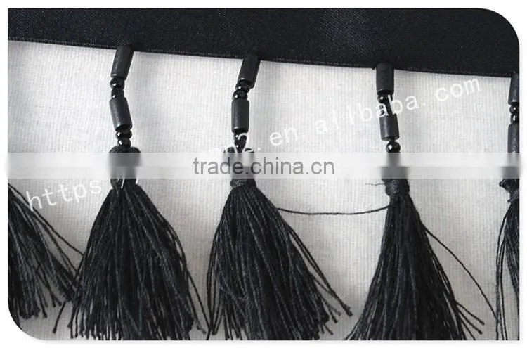 Nice design 8cm width handmade beaded fringe bag accessories