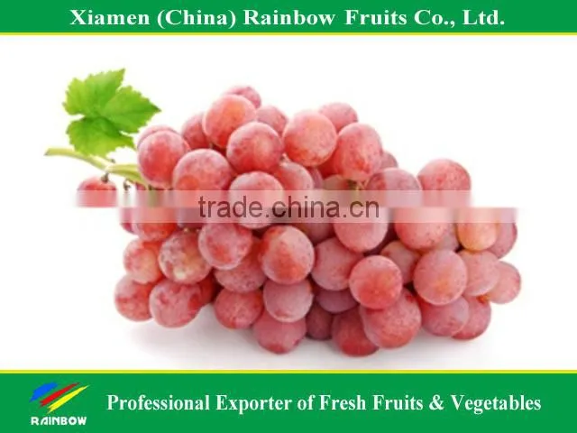 Fresh Yunnan Red Globe Grape with good taste grapes peru Seedless grapes