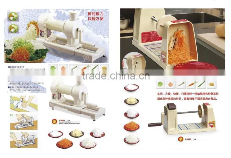 Green plastic cutting tool for cutting food and fruit