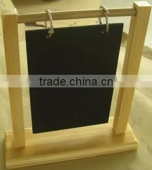 Custom Wooden chalkboard Table Tent Holder,wooden menu table tent
