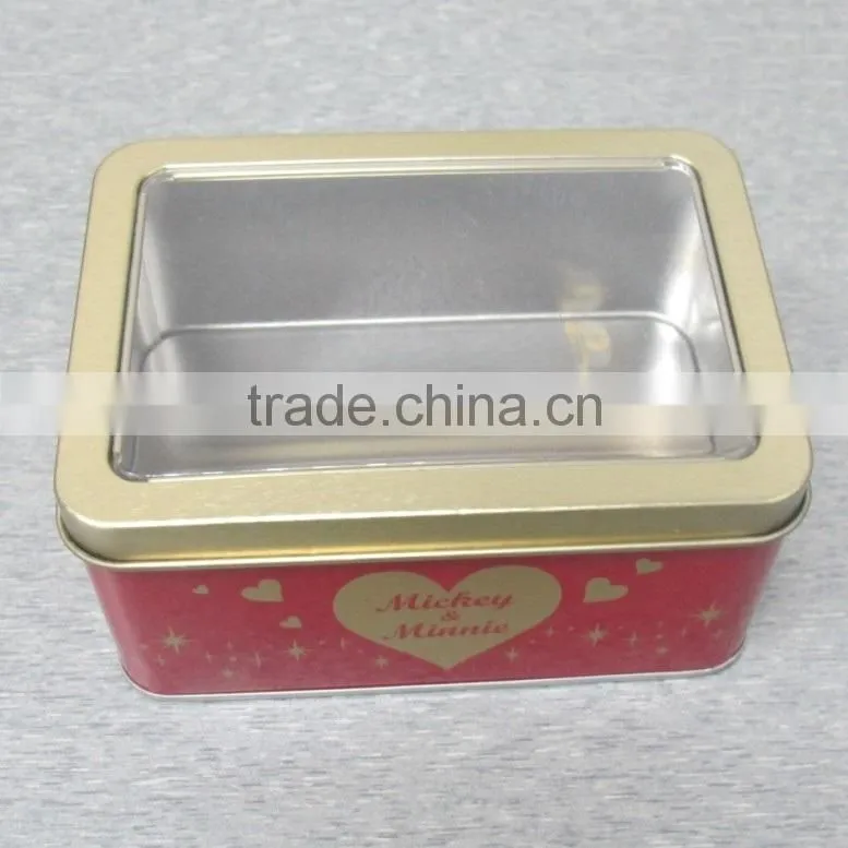 China wholesale high quality with color printing rectangular food packaging box with window