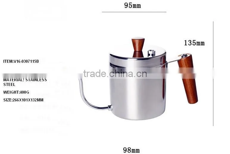 stainless steel coffee kettle, stainless steel coffee driper kettle pot with thermometer