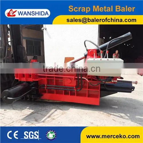 High efficiency hydraulic metal chips baler
