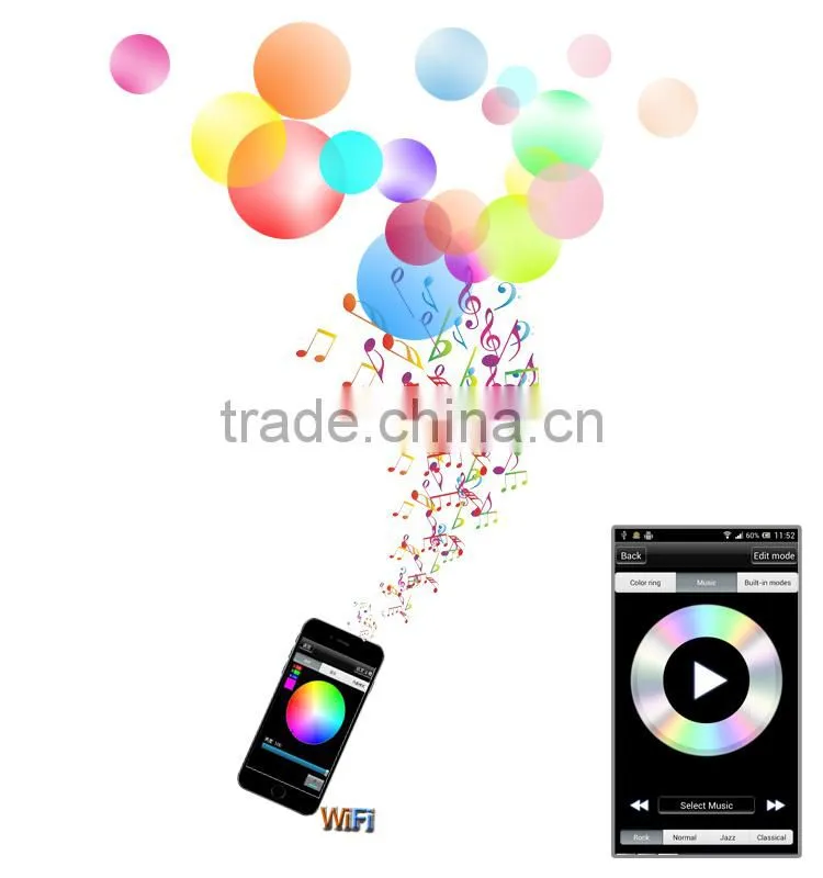AN YING hot selling original appearance smart home ornament bluetooth LED bulb, remotely control via APP, chang color with music
