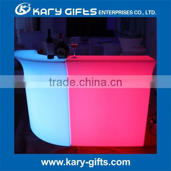 Illuminated led portable bar, mobile bar counter, glowing bar counter tables