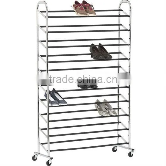 50 pair rolling shoes racking, shoes storage for 50 pairs