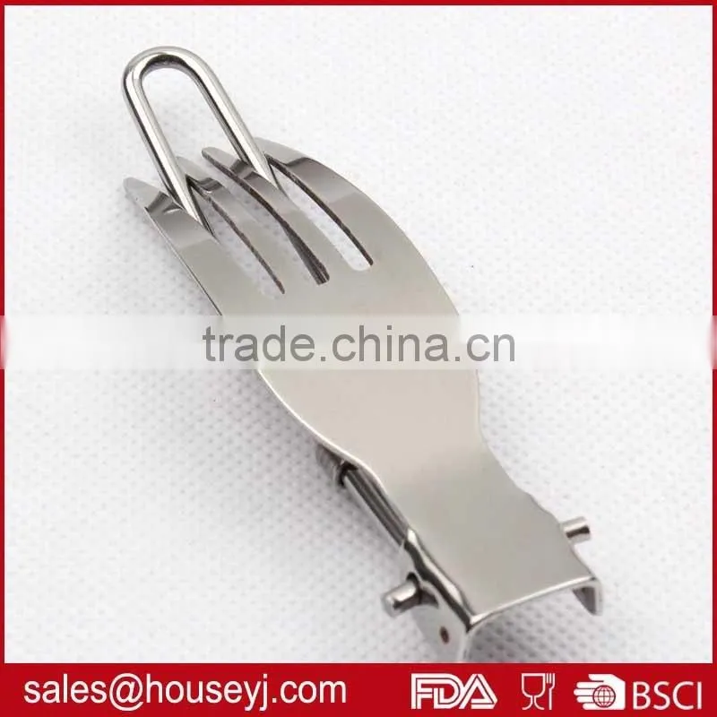 Folding camping tool portable stainless steel fork outdoor tableware Spoon & Knife Picnic