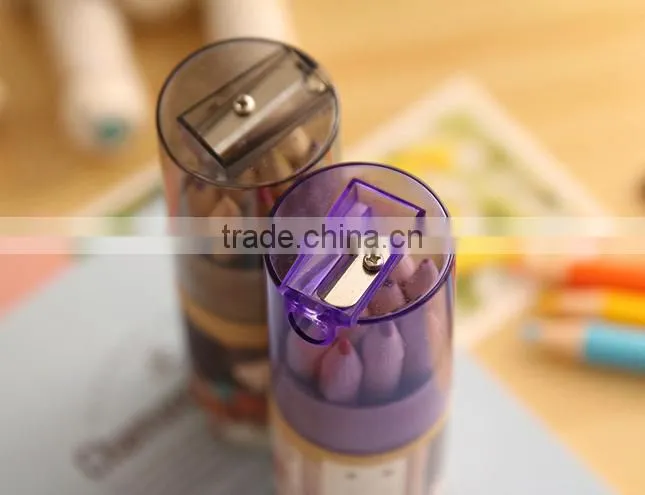 Factory Wholesale Kids 12pc Mini Promotional Color Pencil Set with Sharpener
