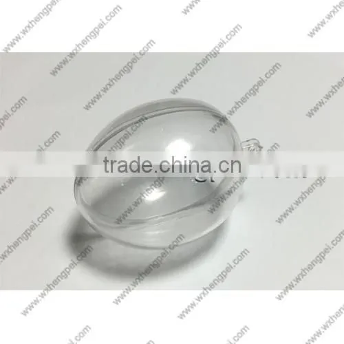Cleverish portable cute transparent ellipse plastic storage jewelry wedding box kit