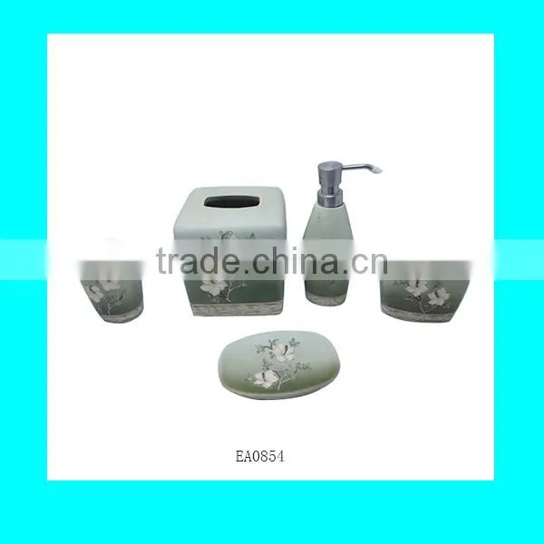 EA0854 novel bathroom accessories with beautiful flowers