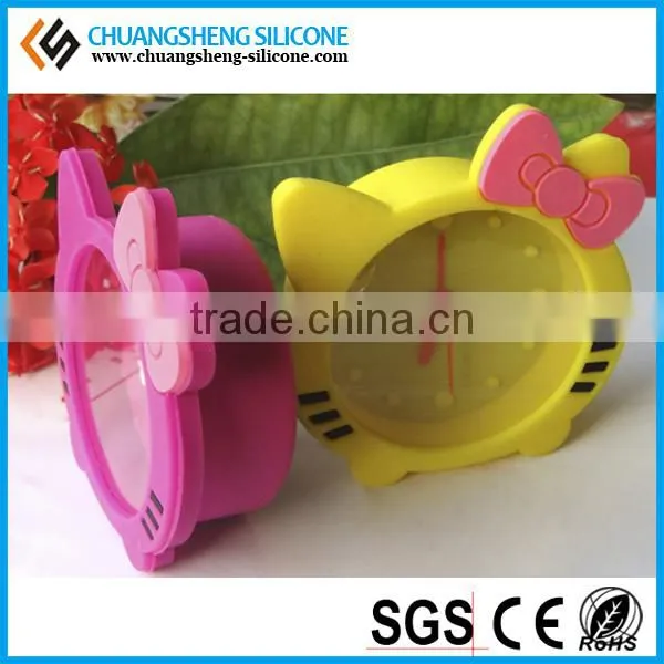 Digital loud sound lovely animal shaped clock silicone alarm clock
