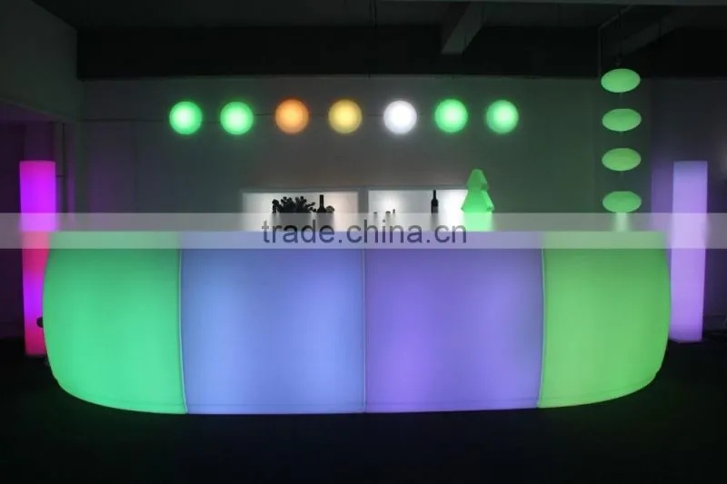 IR remote control modern party led table RGB 16 colors changing led bar counter