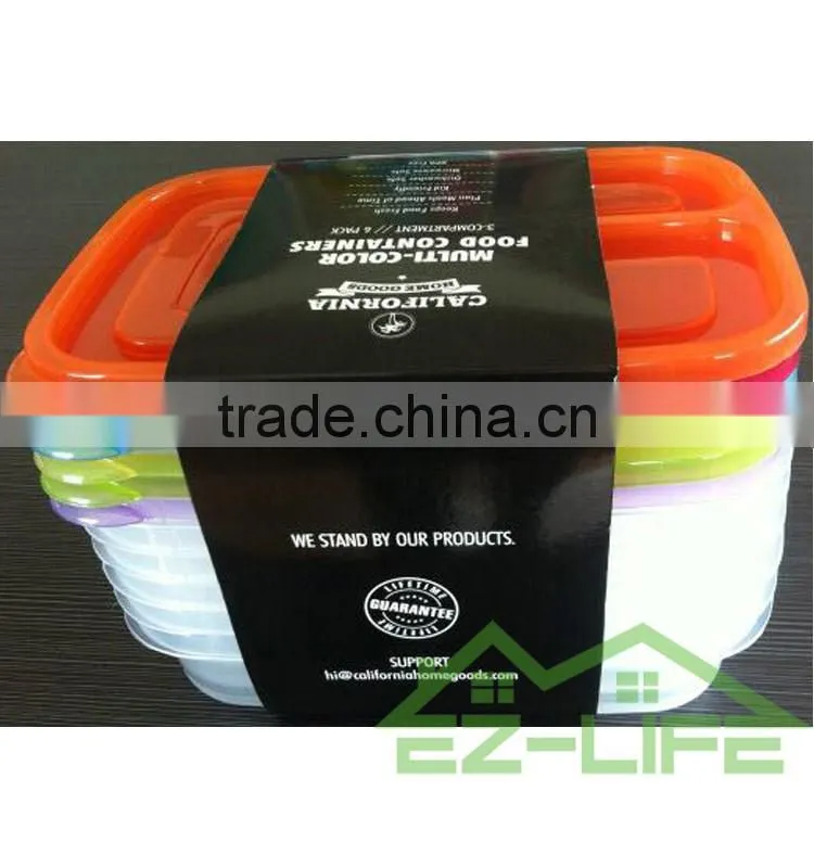 Best plastic disposable compartment cleakproof heap Plastic Lunch Box with lock