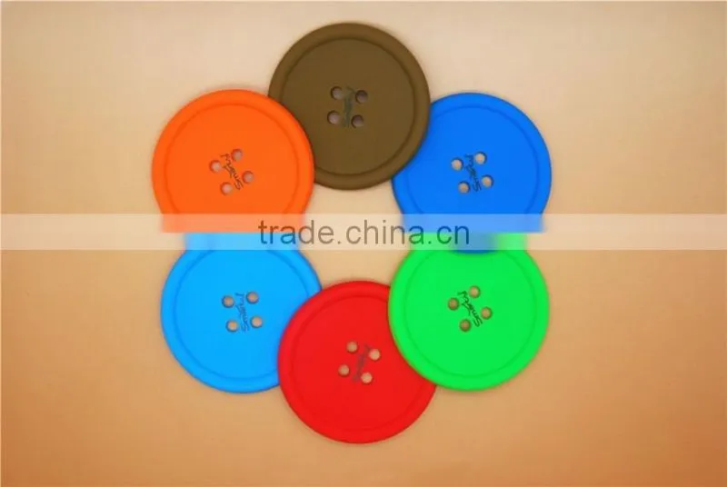 Cheap customied logo silicone rubber drink coasters, recycled rubber coasters
